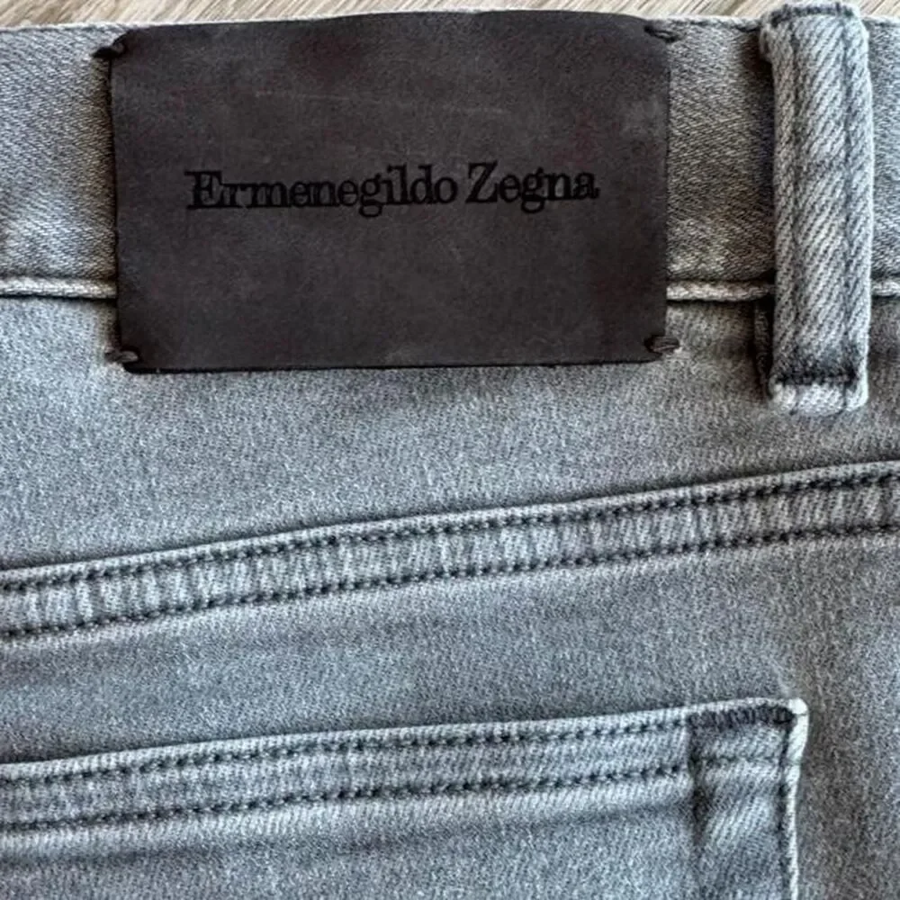 Ermenegildo-zegna Men's Grey and Green Jeans